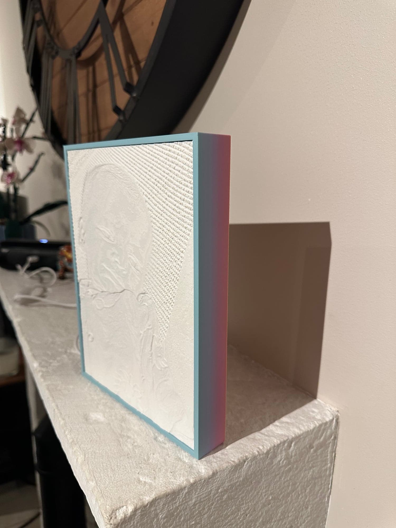 Lithophanie, support : lightbox